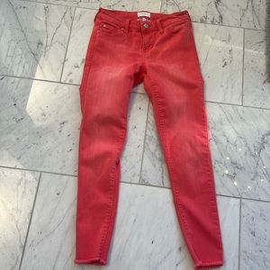 Celebrity Pink fringe skinny jeans